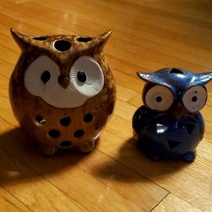 Owl tea light set